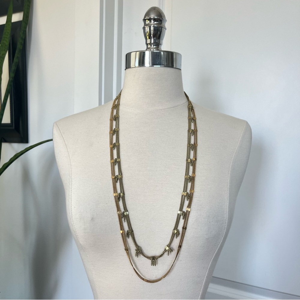 Madewell Long Two Tone Gold Chain Necklace